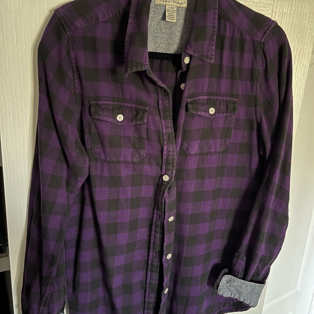 Tailor Vintage Purple and Black Sweatshirt